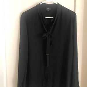 Massimo- Black sheer Blouse